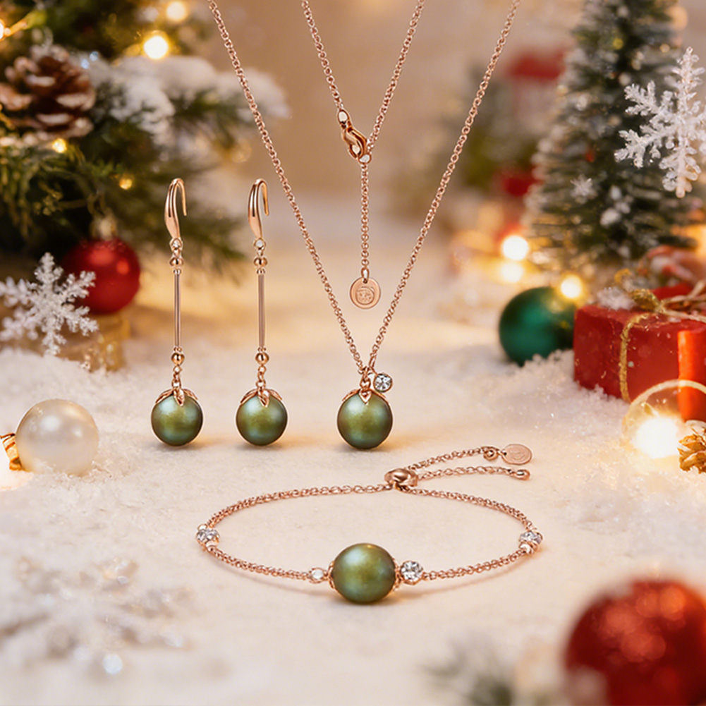 Green Pearl Jewelry Set