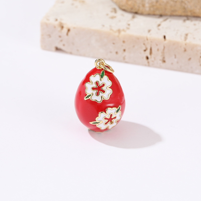 Fashionable Enamel Egg Pendant Necklace Collarbone Chain Wholesale Women's Gifts