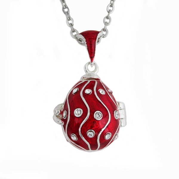 Handmade pendant in red crystal brass