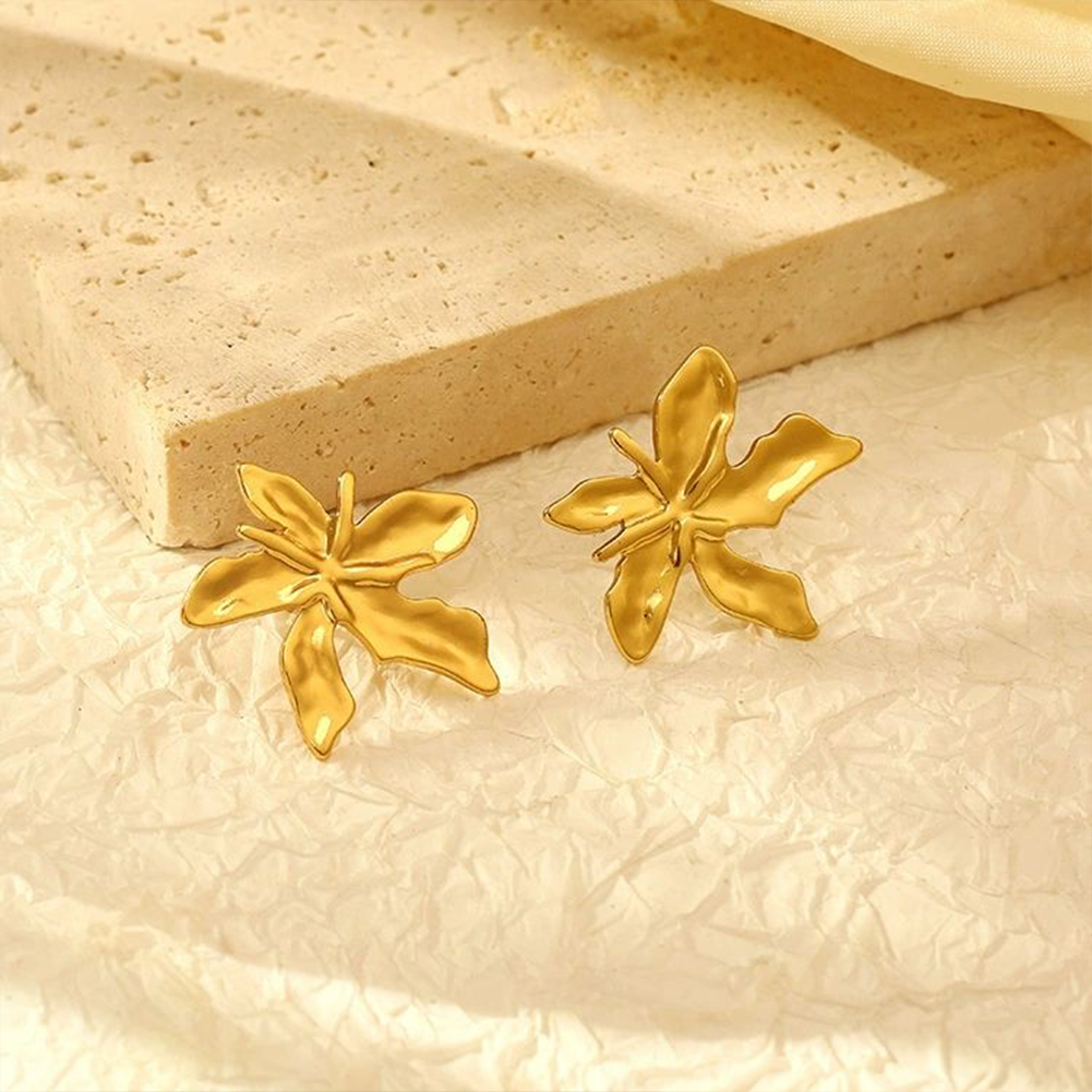 Hammered Gold Fashion Earrings