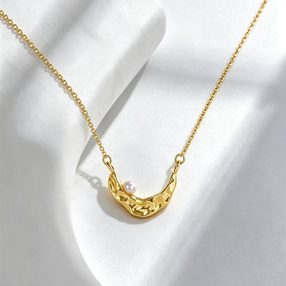 Hammered Moon Pendant