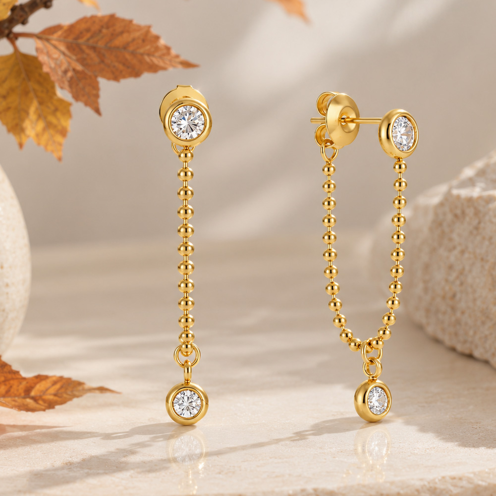 Hanging pendant stud earring