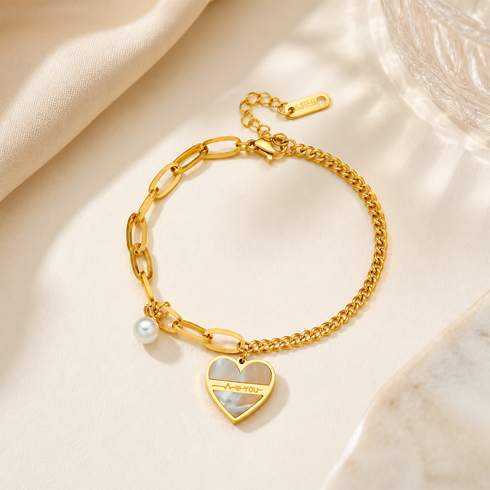 Heart Pearl Bracelet