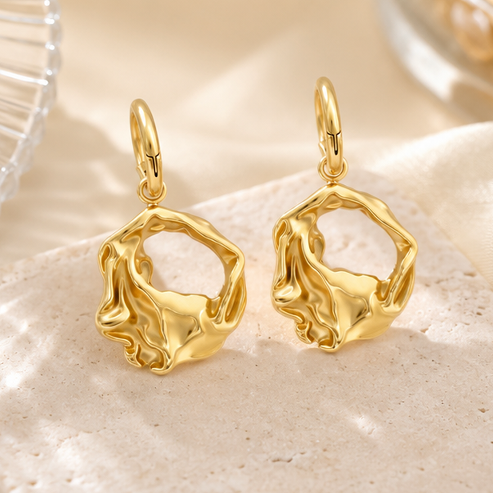 Irregular Shaped Stainless Steel Earrings