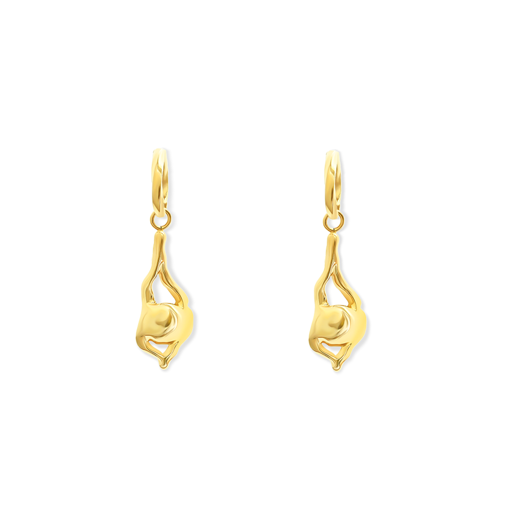 Irregularly designed stainless steel earrings