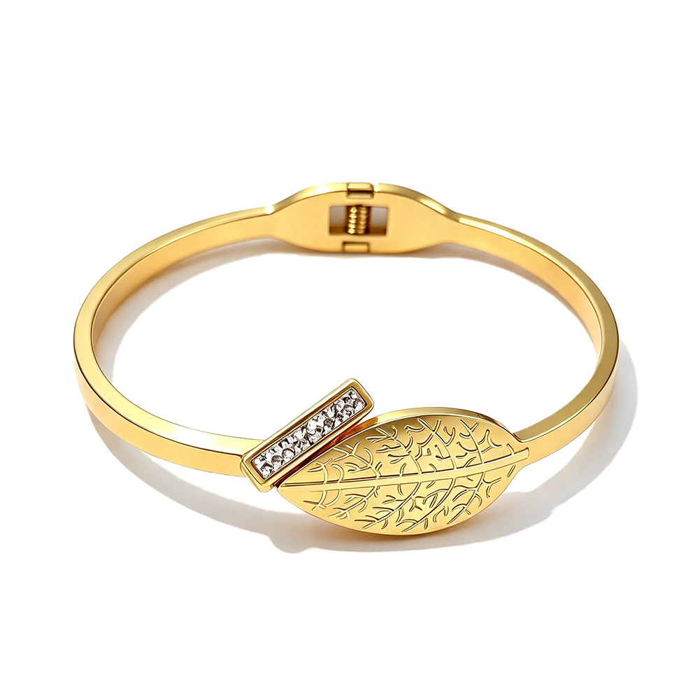 Leaf CZ Bangle