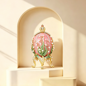 Lily Pink Egg Jewelry Box
