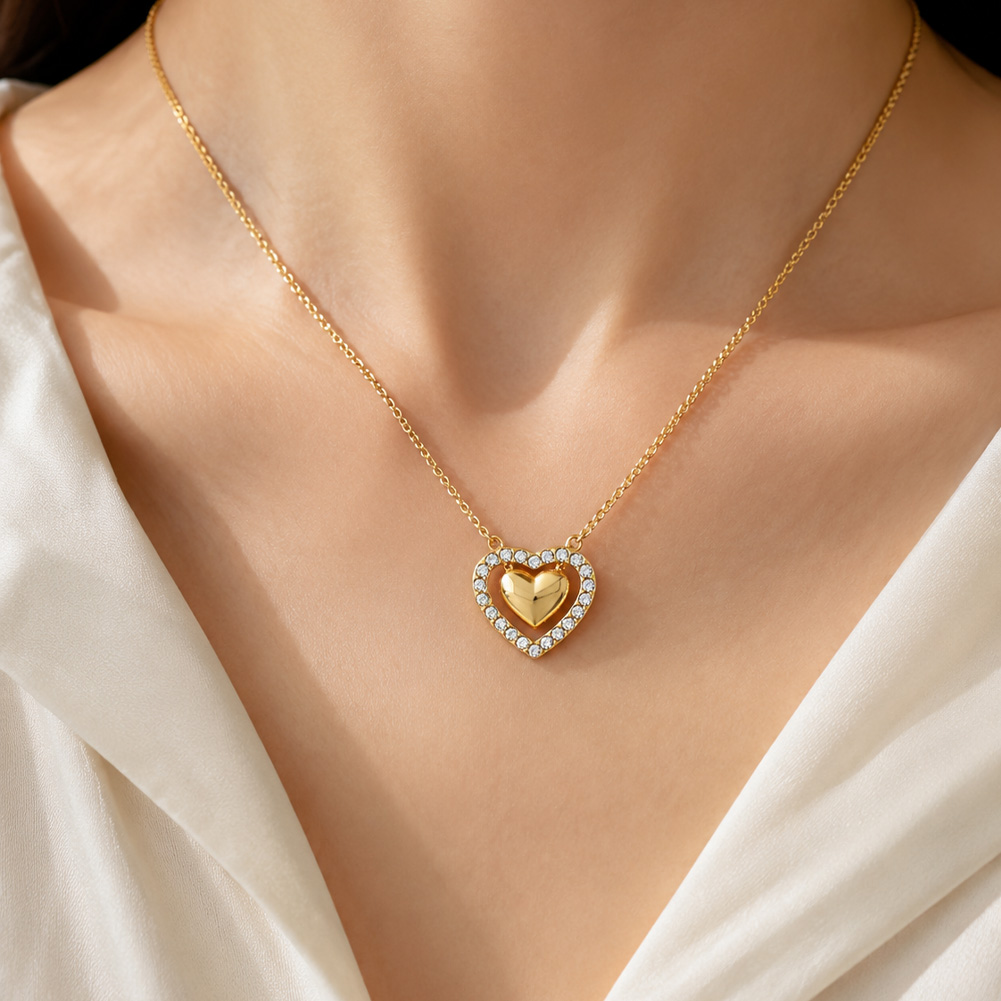 Love Necklace Wearing Picture