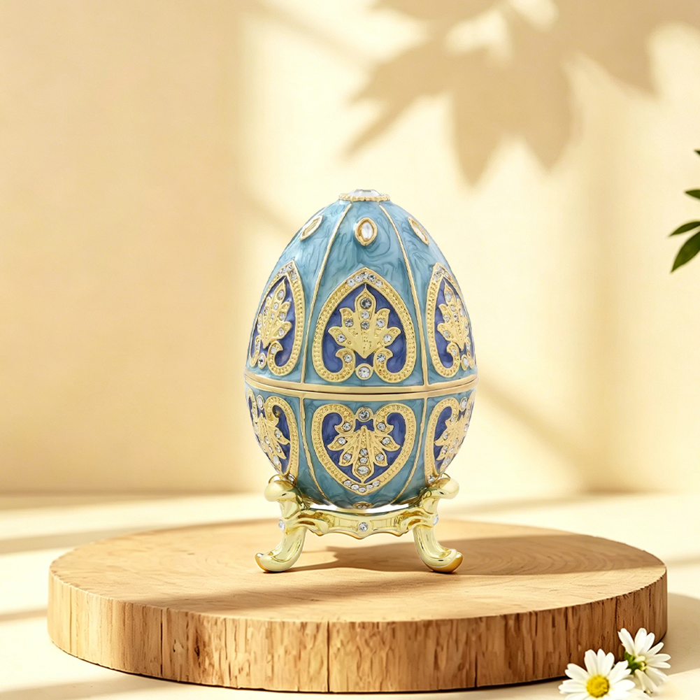 Luxury Handcrafted Enamel Egg Jewelry Box