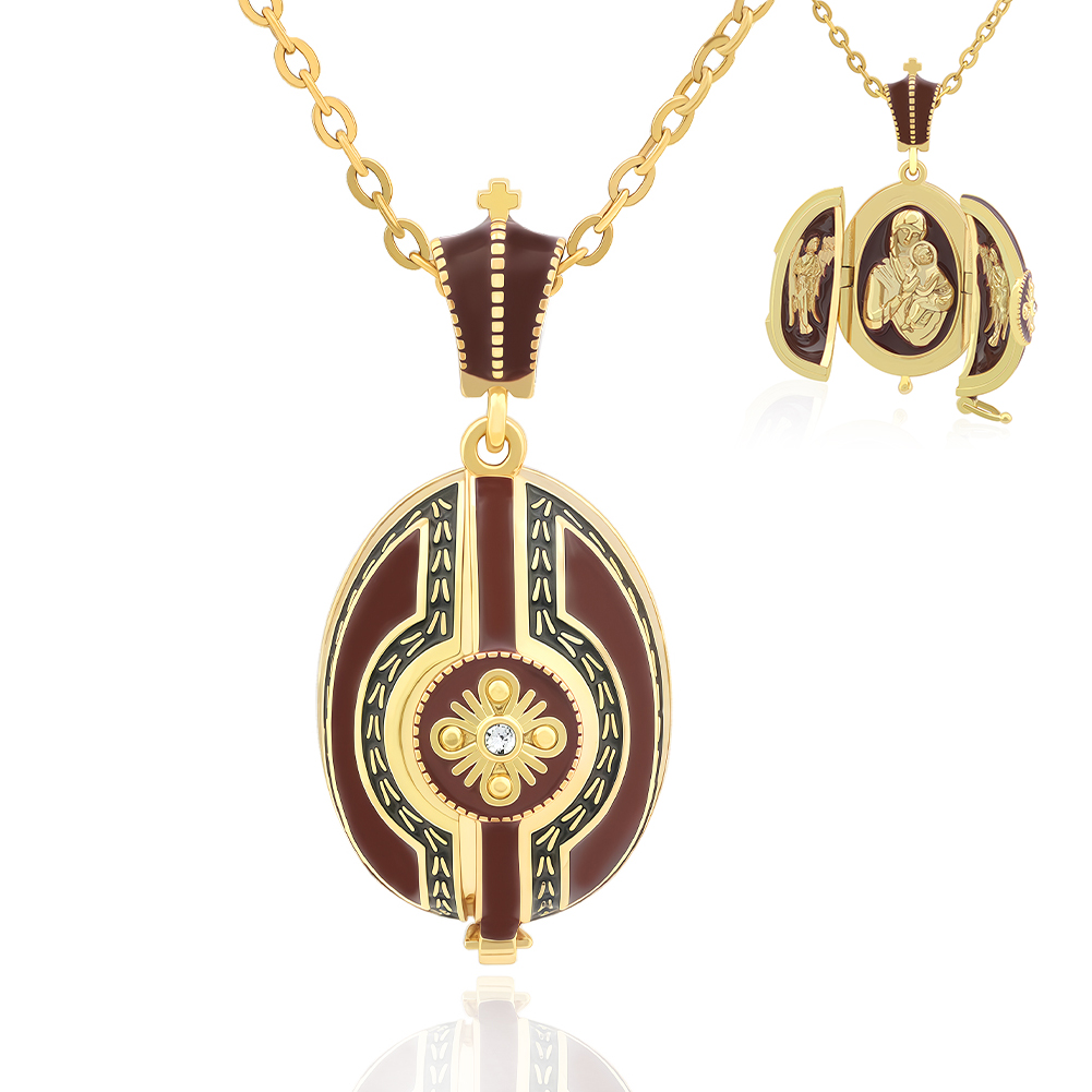 China Exquisite Madonna Egg Pendant with Clasp Necklace factory