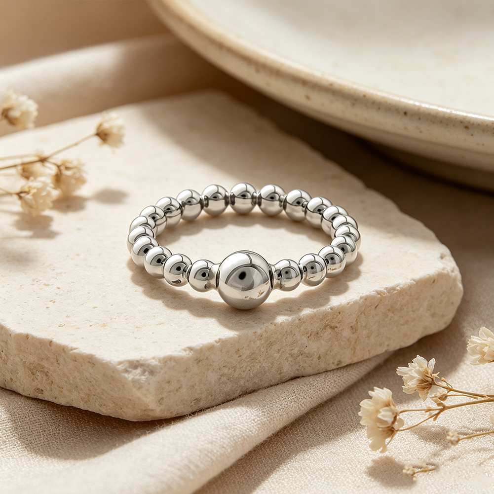 Minimalist Round Bead Ring