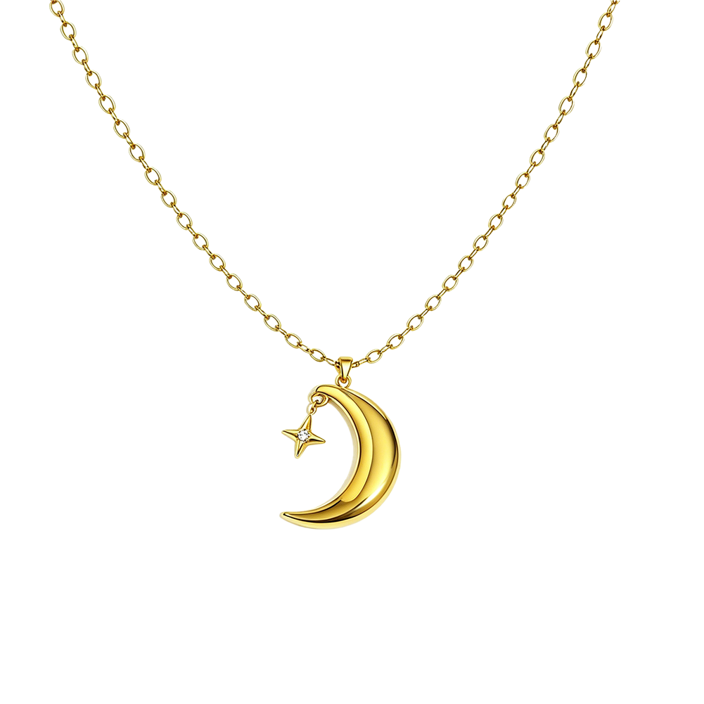 Moon Star Pendant Necklace