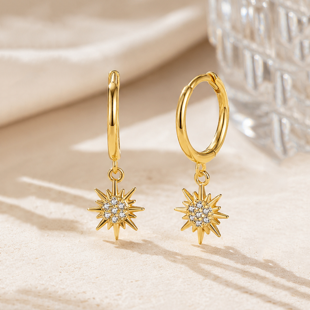 Octagonal Star Earrings
