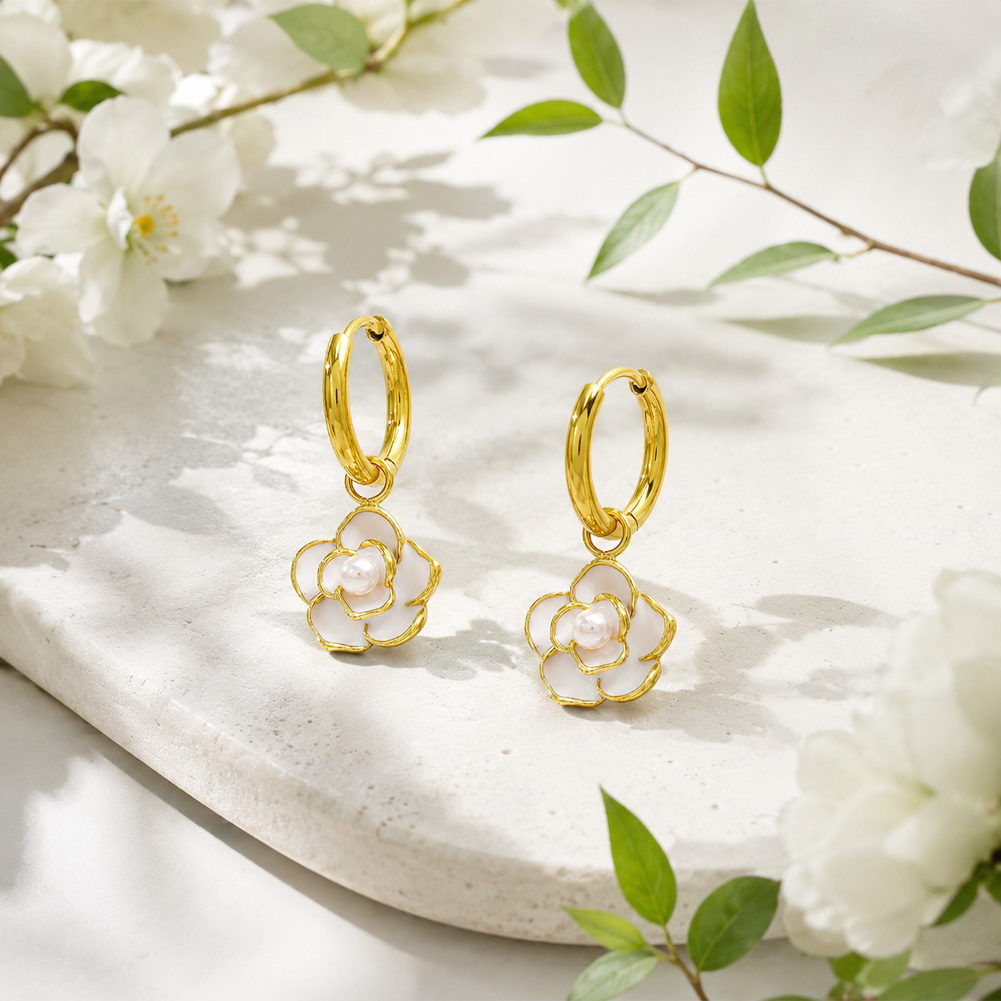 Pearl Flower Earrings