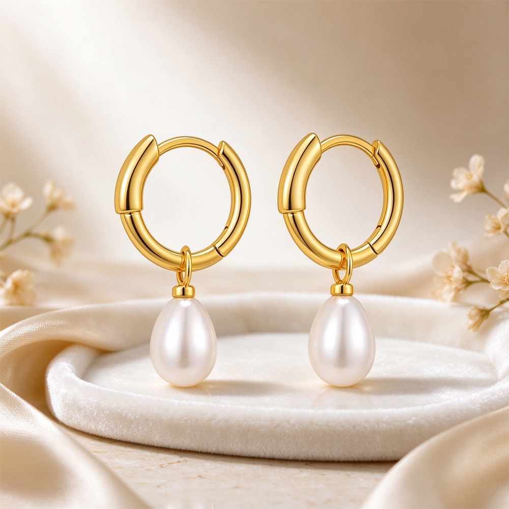 Pearl Pendant Earrings