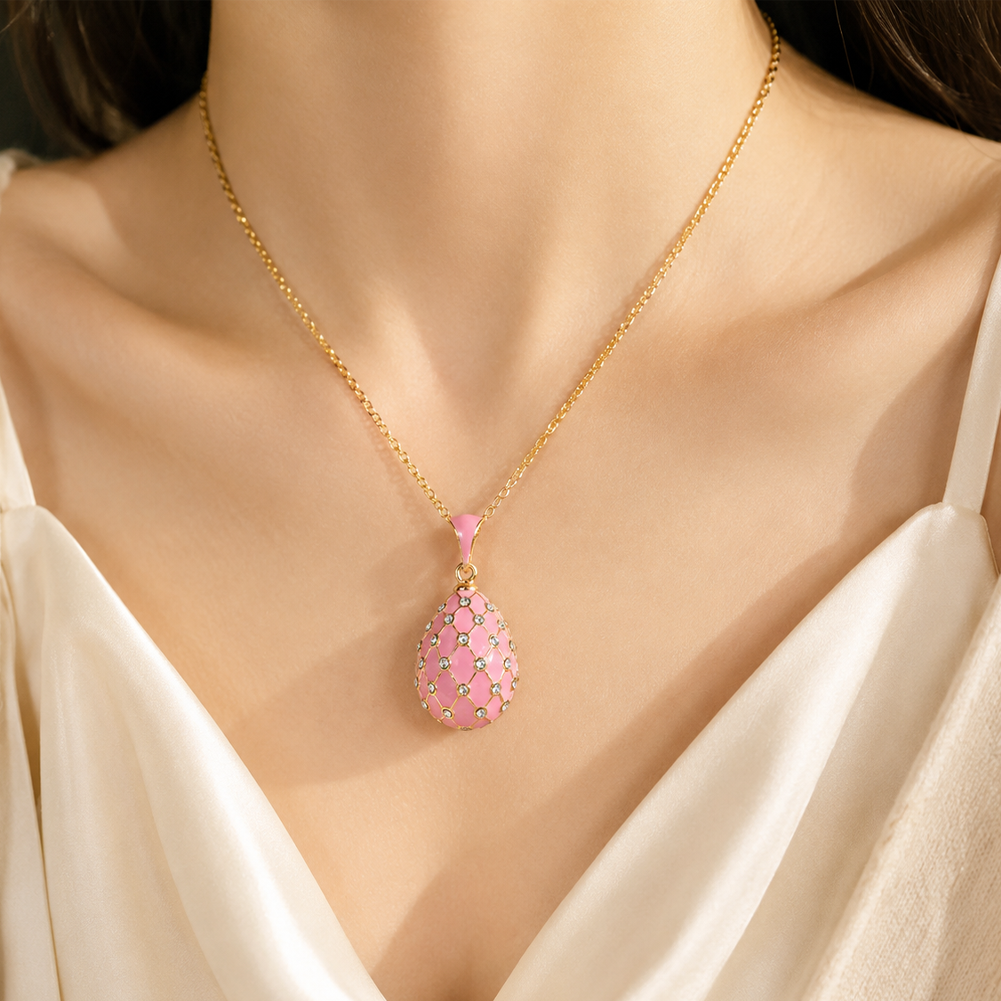 Pink Grid Pendant