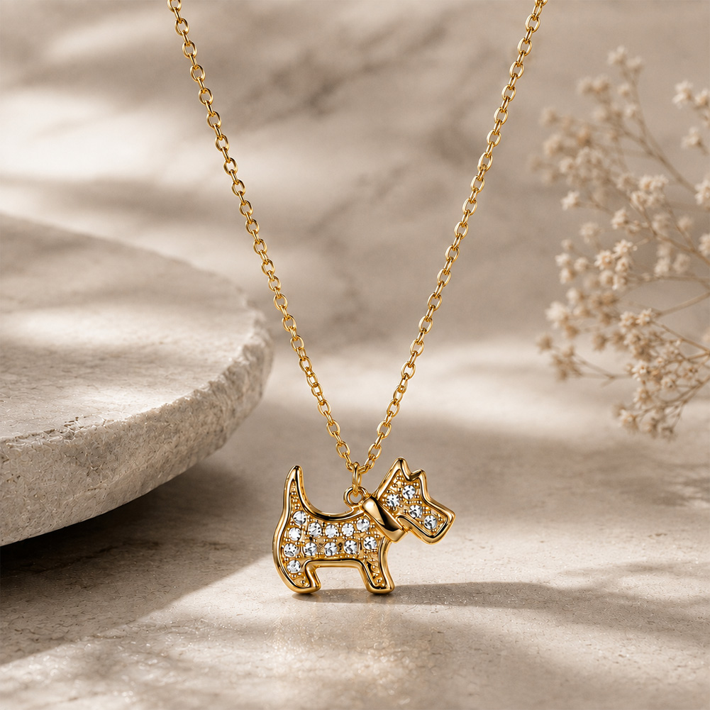 Puppy Pendant Necklace
