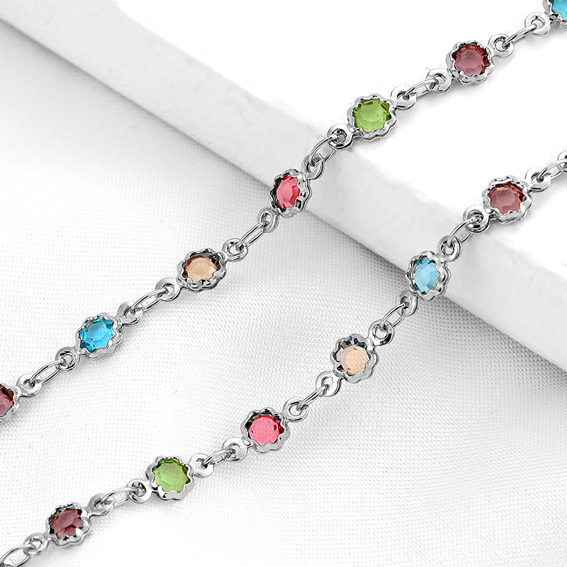 Rainbow Gemstone Adjustable Bracelet