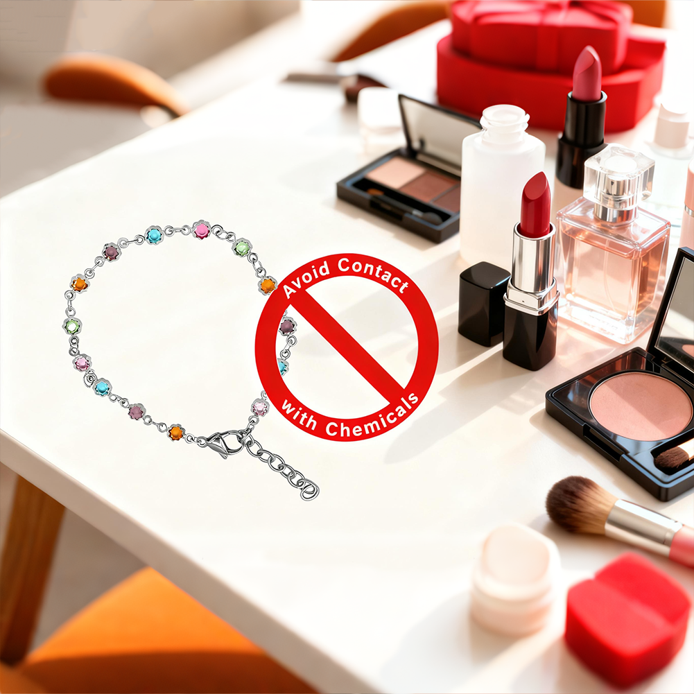 Rainbow Gemstone Adjustable Bracelet