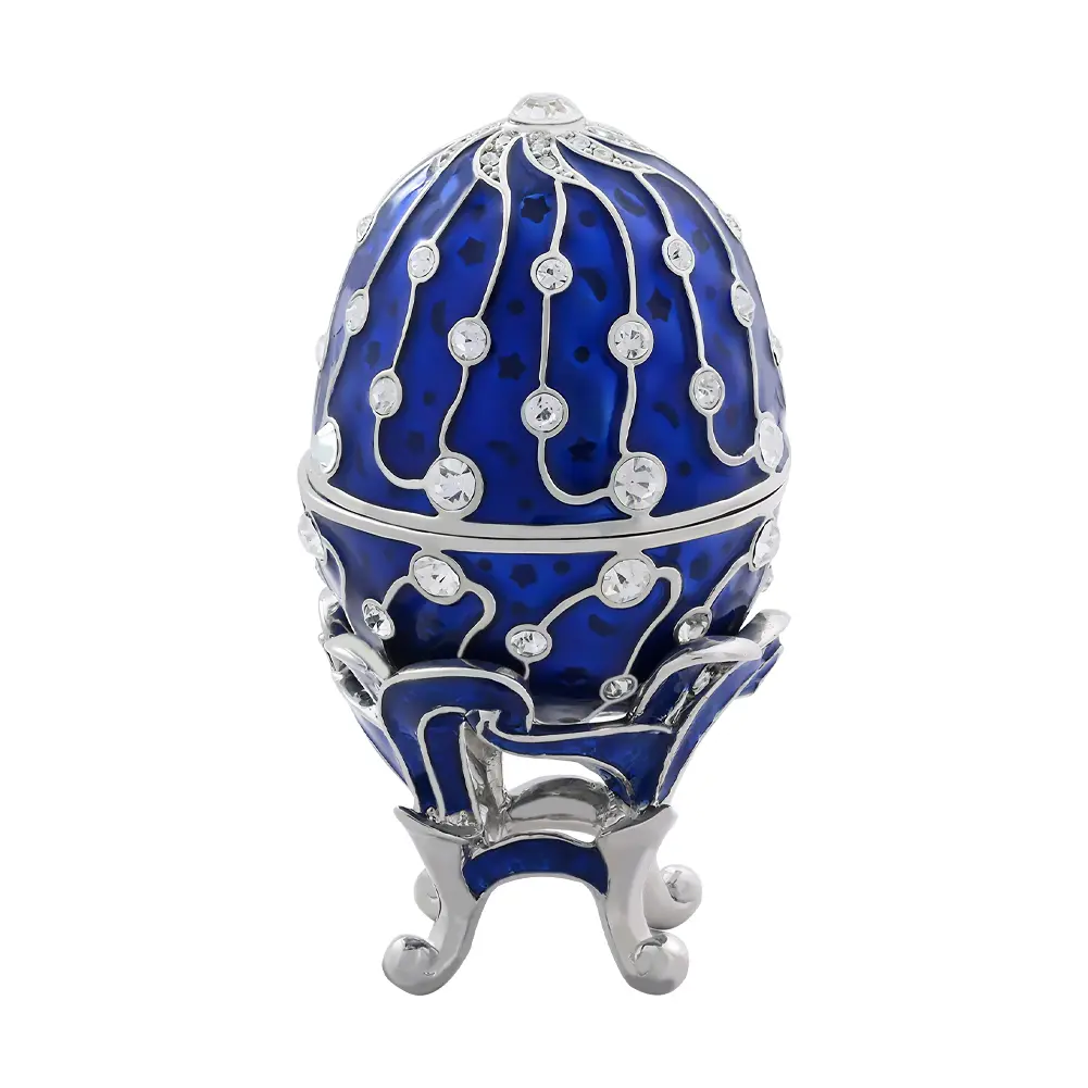 Retro Enamel Egg Jewelry Box Decorative Ring Storage Box