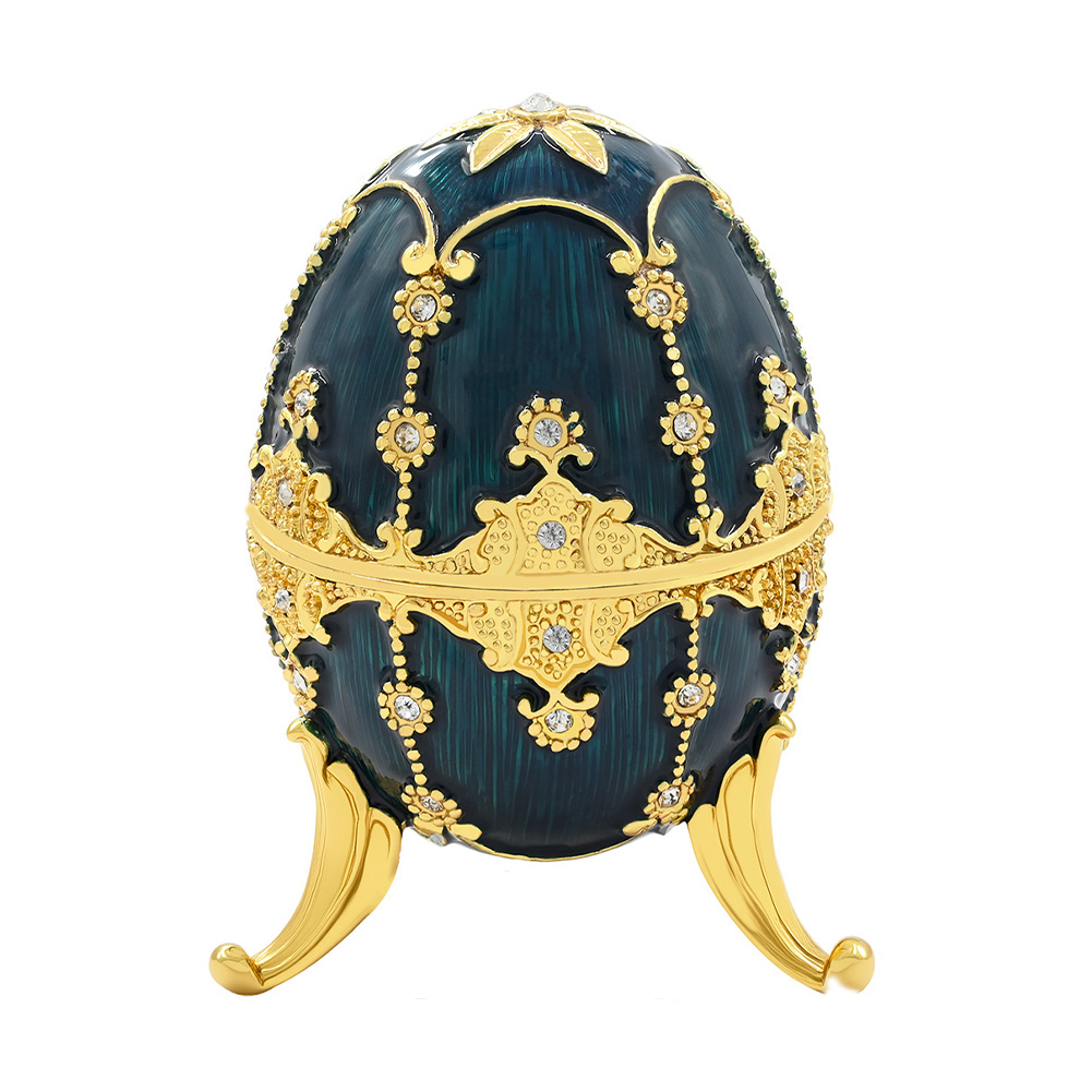 Retro-deep-blue-enamel-diamond-encrusted-jewelry-storage-box