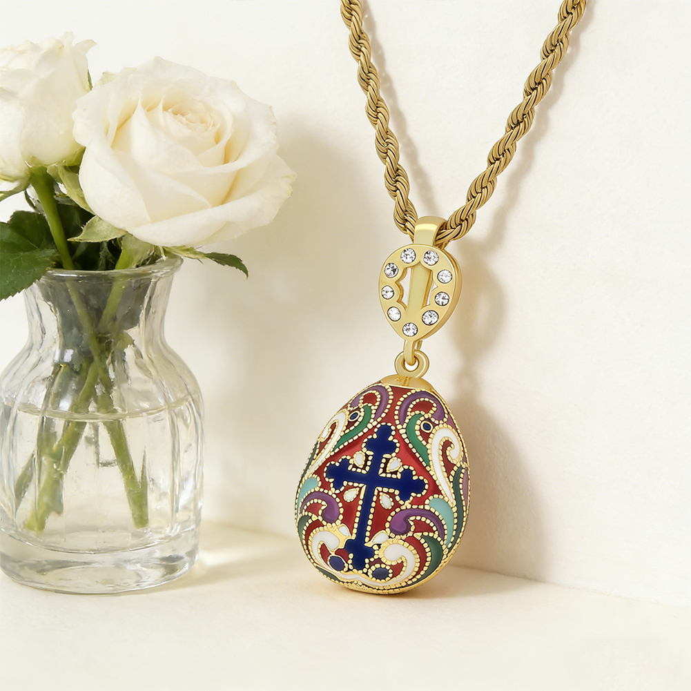 Rhinestone-egg-necklace