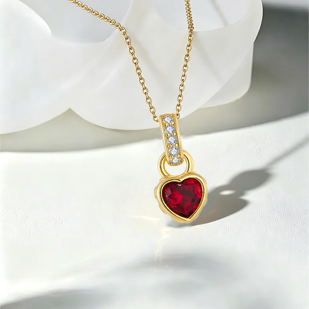 Ruby Heart Charm
