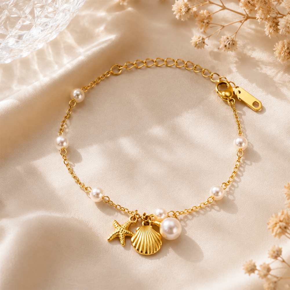 Shell pearl bracelet