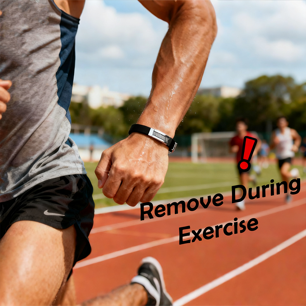 Simple Stainless Steel Silicone Wristband