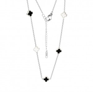 Simple four-leaf clover necklace