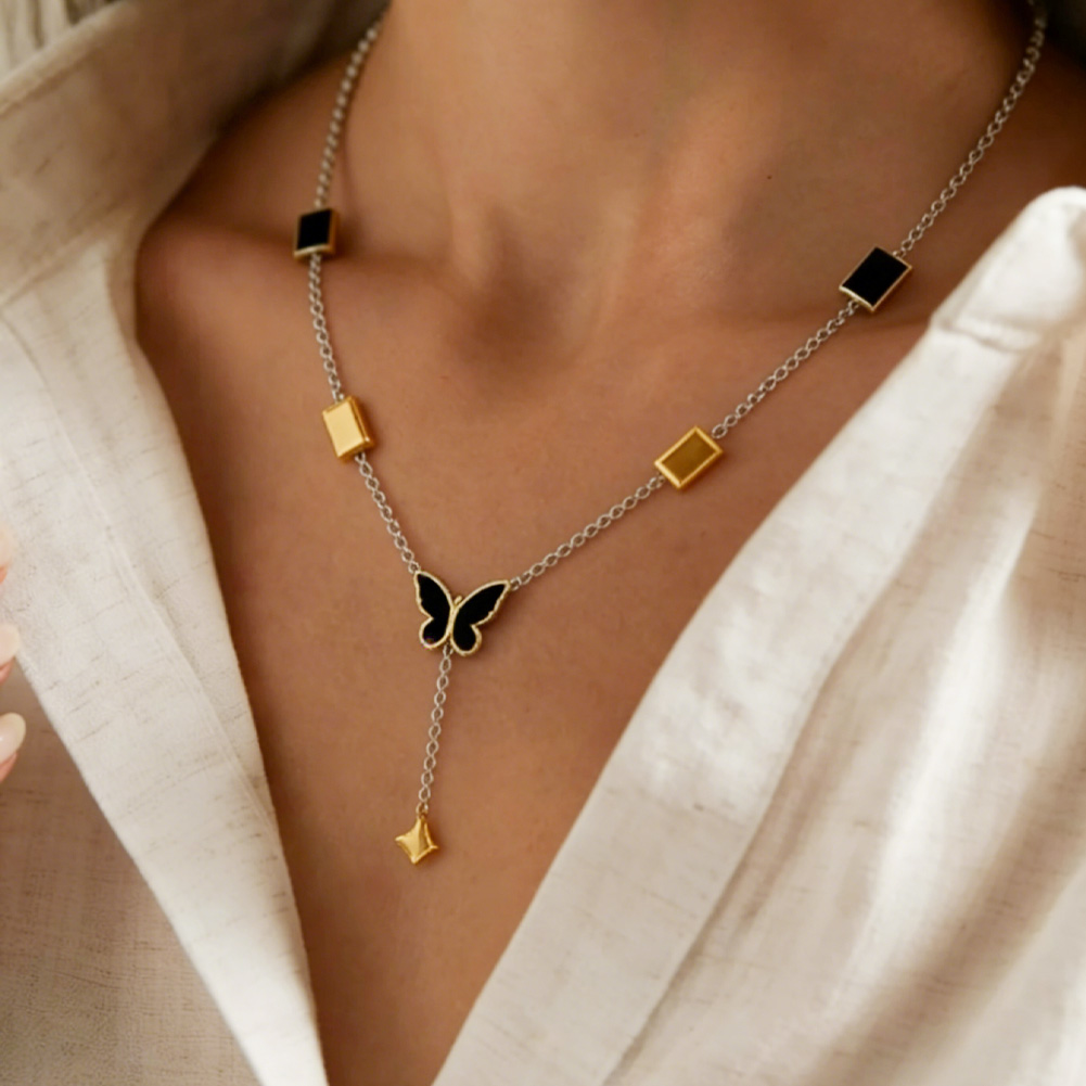 Stainless Steel Butterfly Necklace