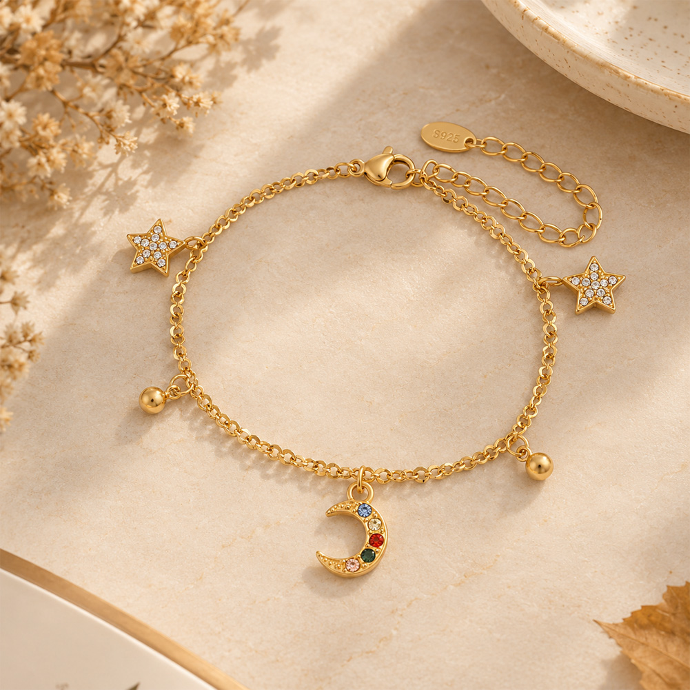 Star and Moon Bracelet