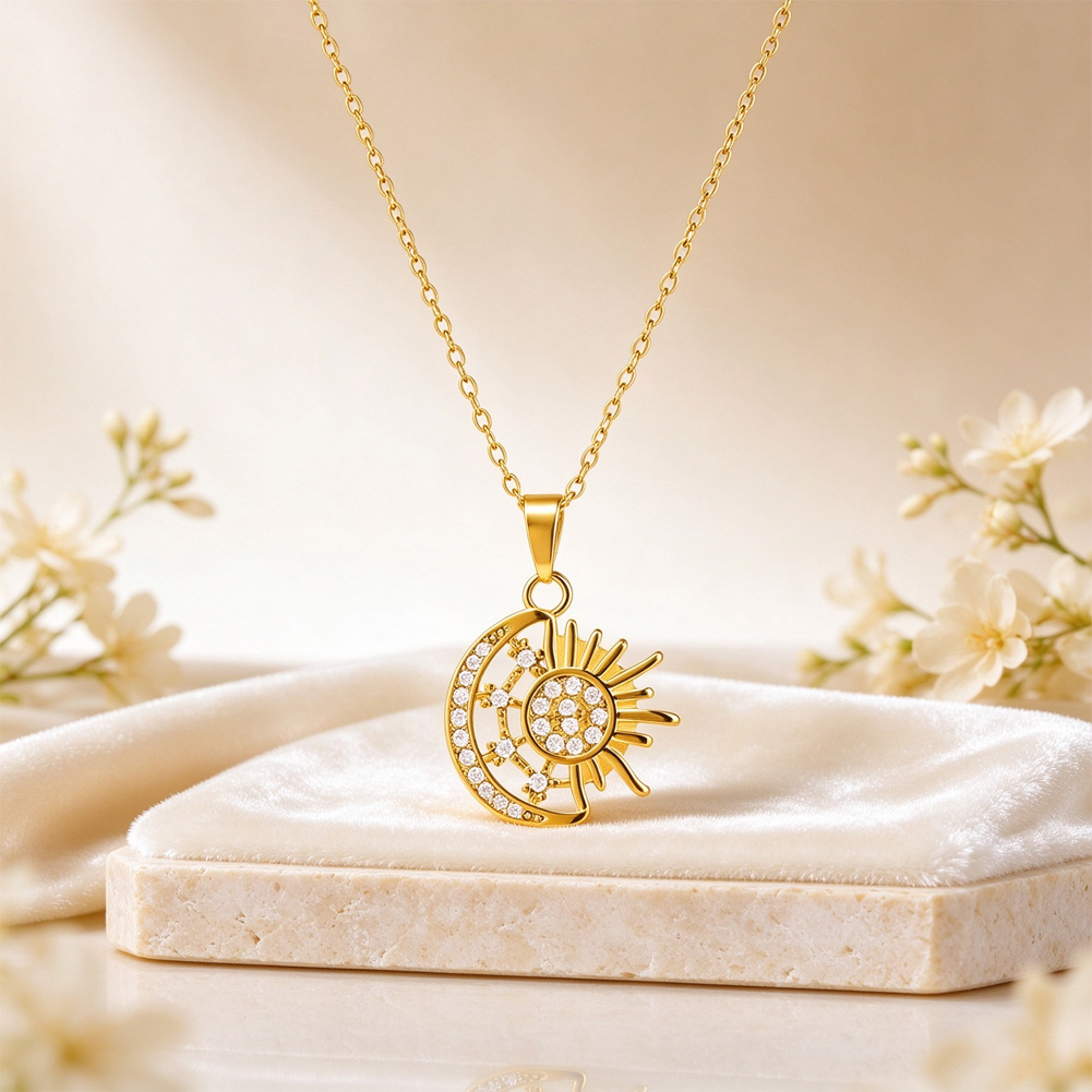 Star and Moon Necklace