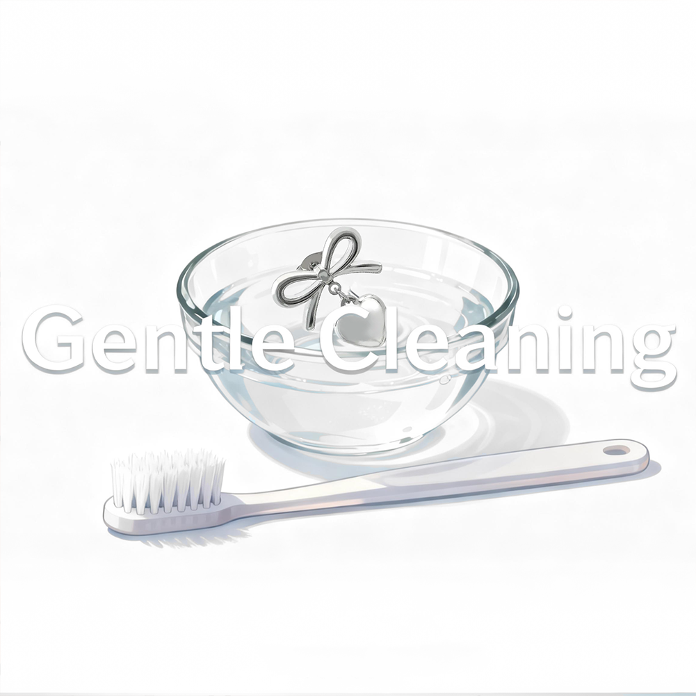 Sweet Bowknot Heart-Shaped Stainless Steel