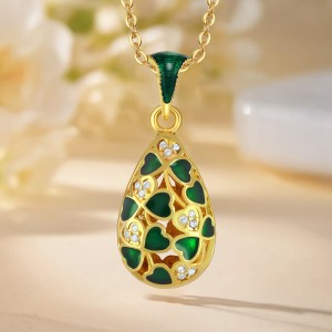 Teardrop enamel charm
