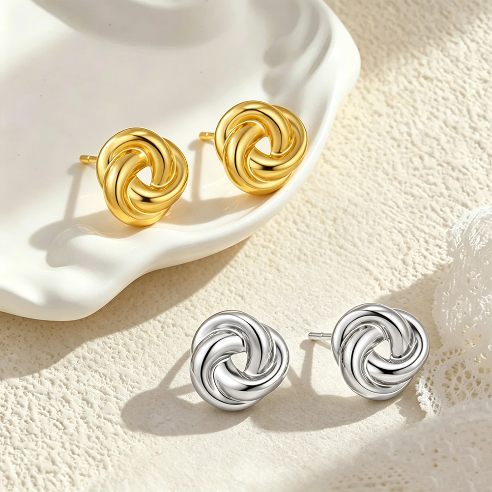Twisted Knot Flower Earrings1