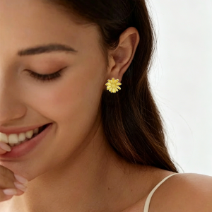 Wearable Art Daisy Earrings