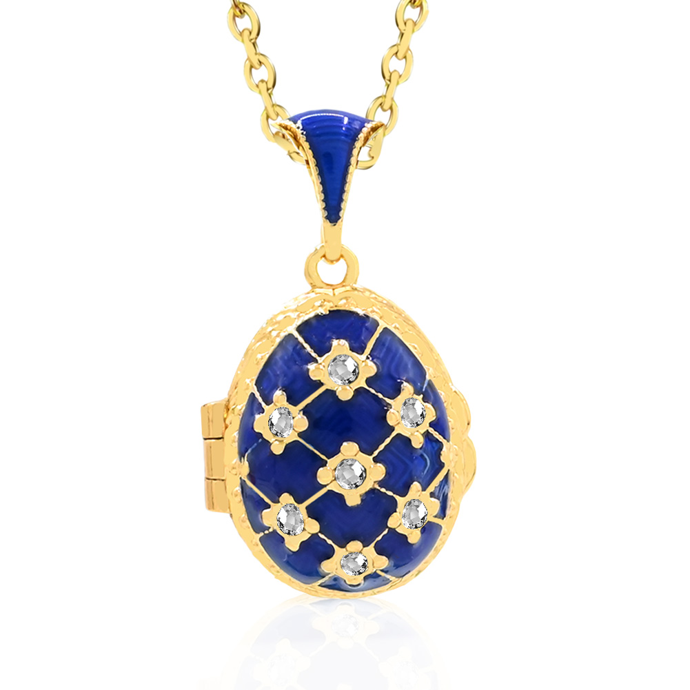 Women's fashionable jewelry - handcrafted enamel style angel egg necklace pendant4