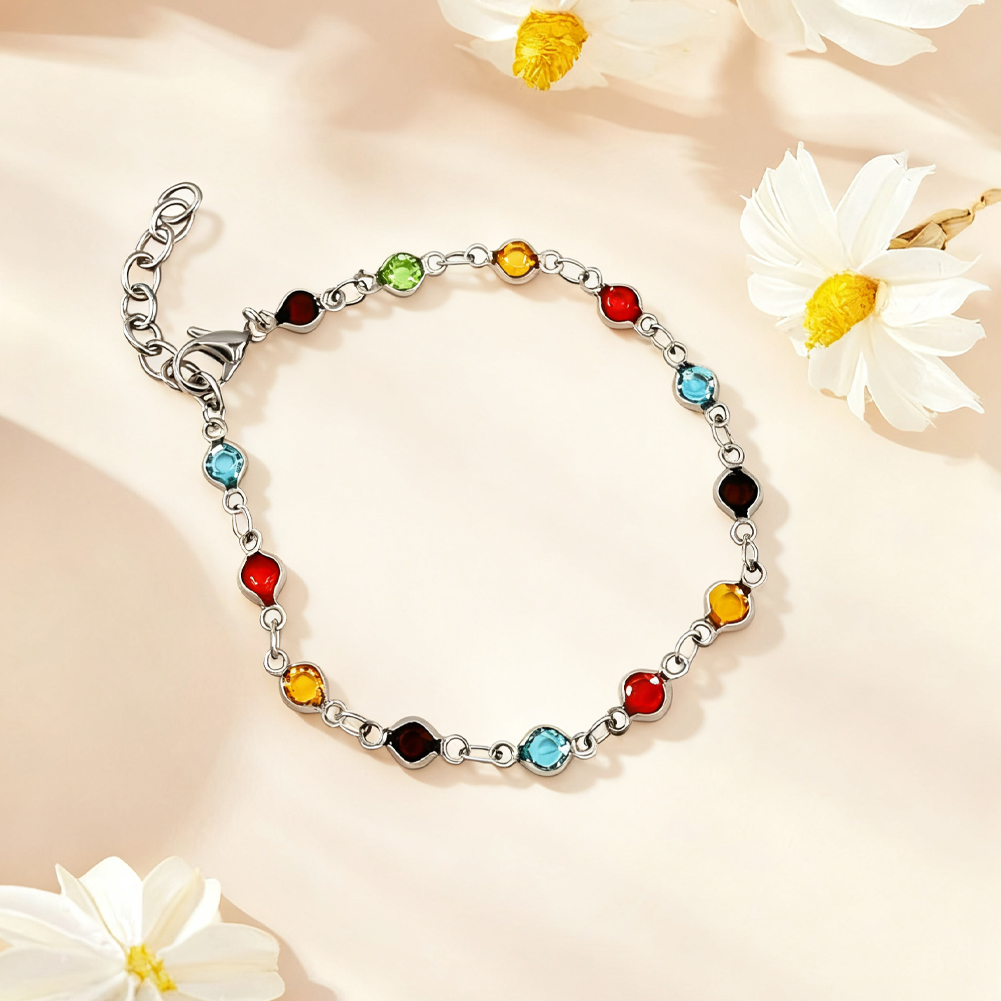 colorful round bead bracelet