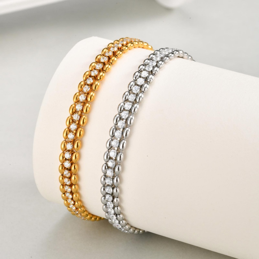 double row zircon bracelet