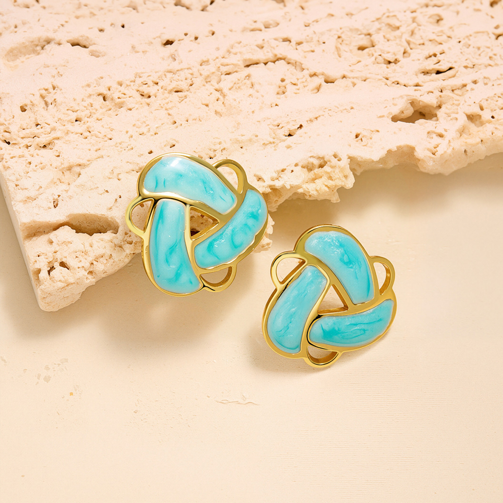 enamel drop earrings