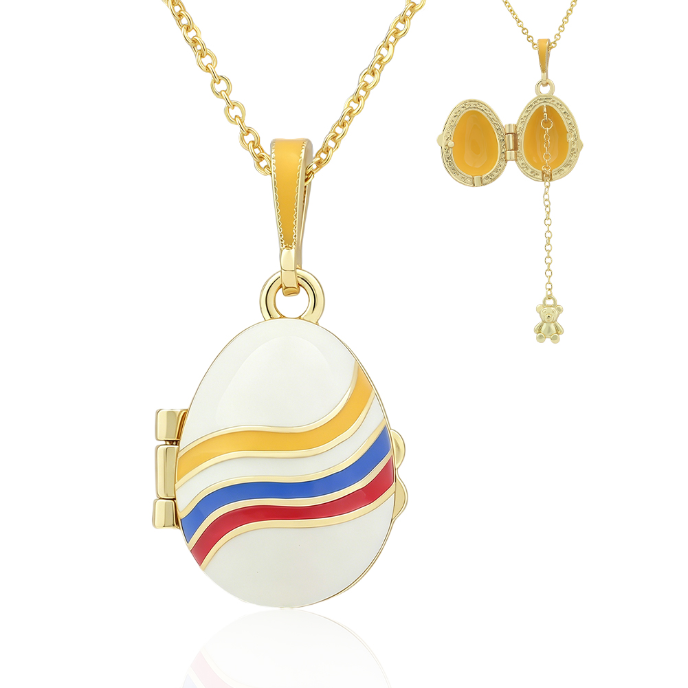 enamel egg necklace
