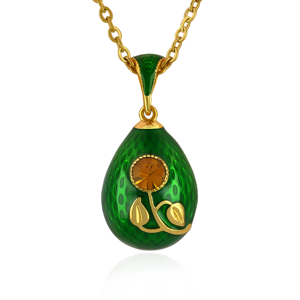 floral egg pendant