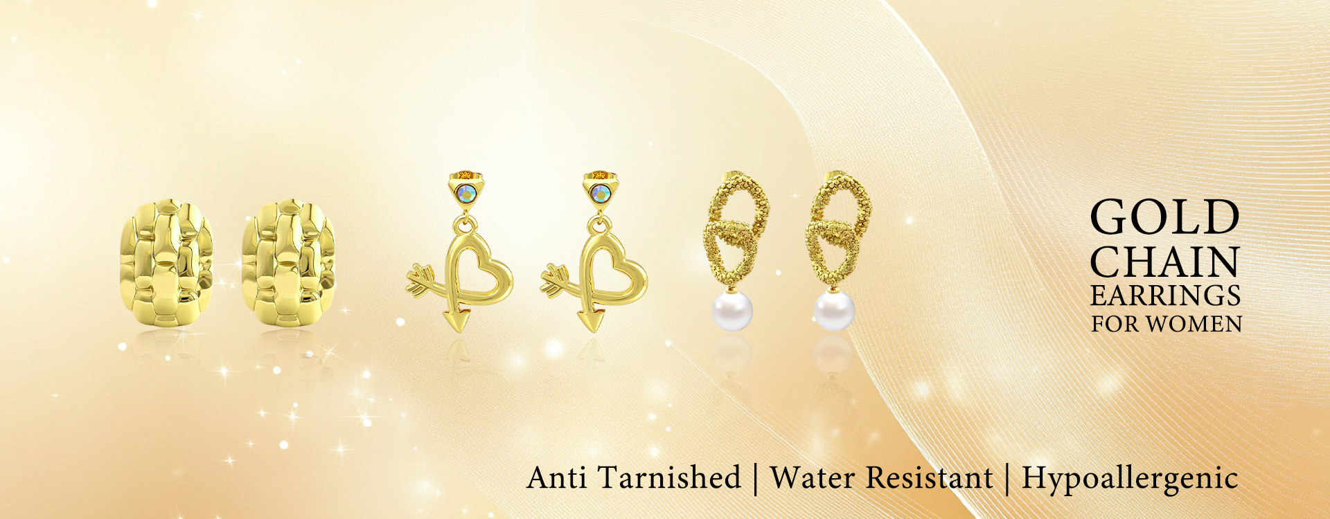 gold stainless steel earrings