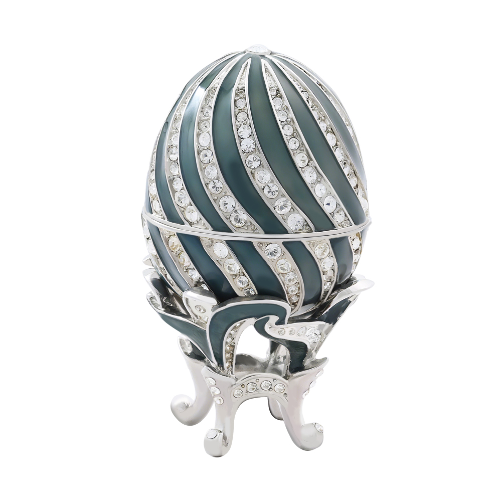 luxury crystal egg jewelry box