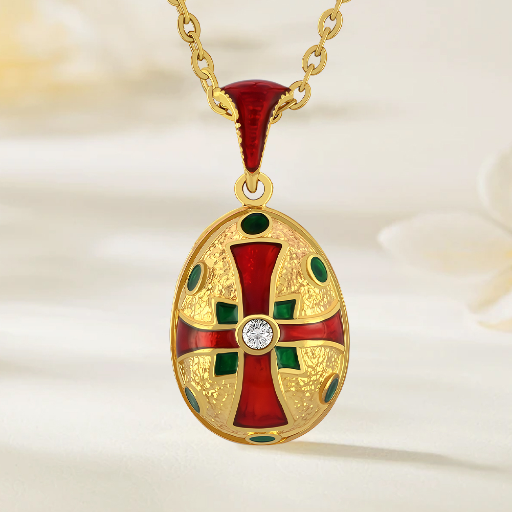 luxury egg pendant necklace