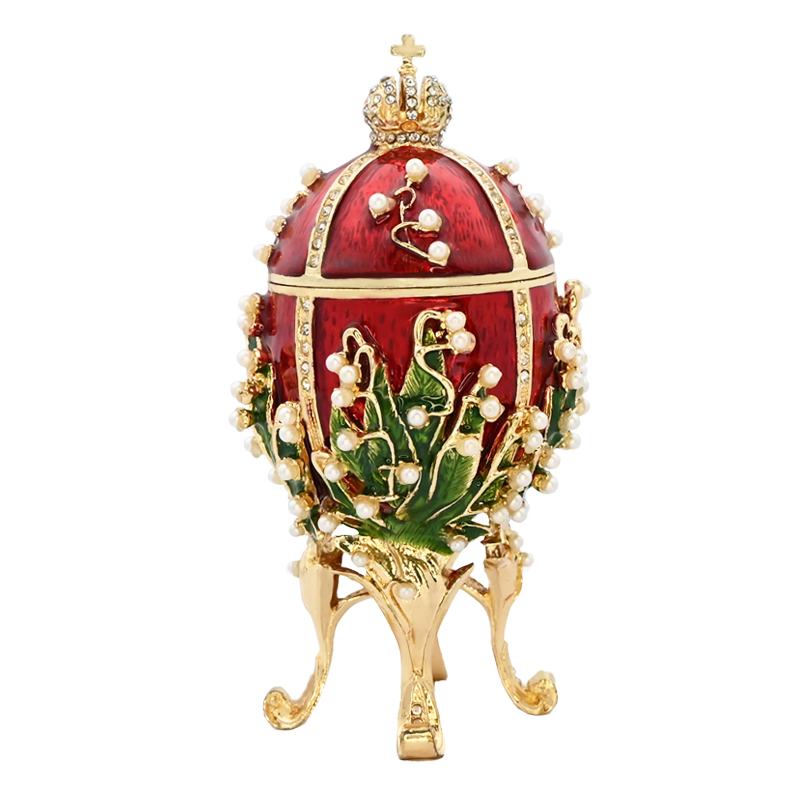 music box Decoration  egg faberge fashion gift Grape Vine Jewelry Luxury picture russian vintage zinc alloy (1)