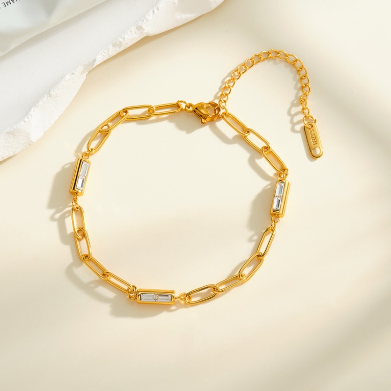 stainless steel paperclip bracelet