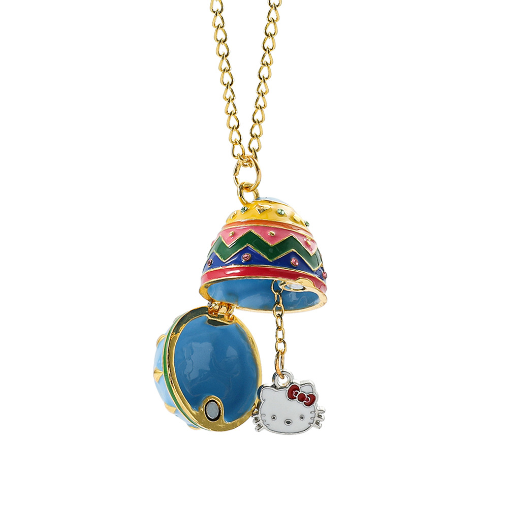 enamel egg pendant necklace
