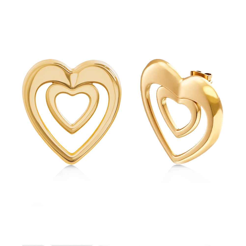 Elegant heart-shaped earrings